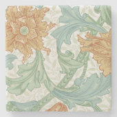 ウィリアム独身のモリス茎花柄 ストーンコースター (正面)