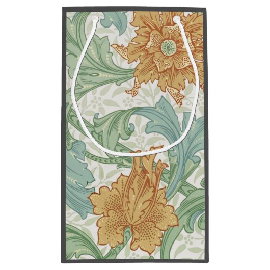 ウィリアム独身のモリス茎花柄 スモールペーパーバッグ (裏面)