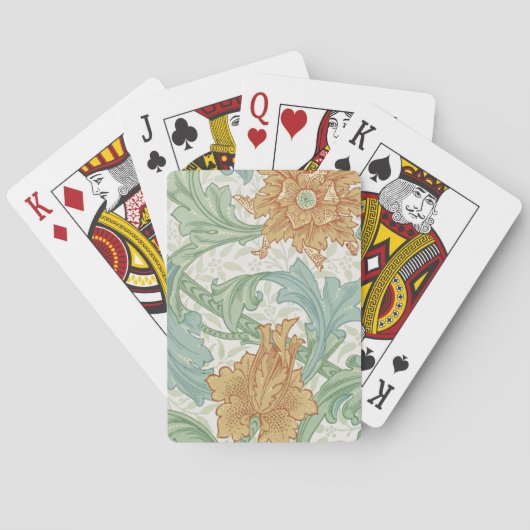 ウィリアム独身のモリス茎花柄 トランプ (裏面)