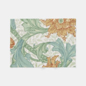 ウィリアム独身のモリス茎花柄 フリースブランケット (正面(横))