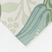 ウィリアム独身のモリス茎花柄 フリースブランケット (角)