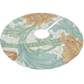 ウィリアム独身のモリス茎花柄 ブラッシュドポリエステルツリースカート (アングル)