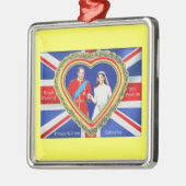 ウィリアム王子およびキャサリンの王室のな結婚式 メタルオーナメント (左)