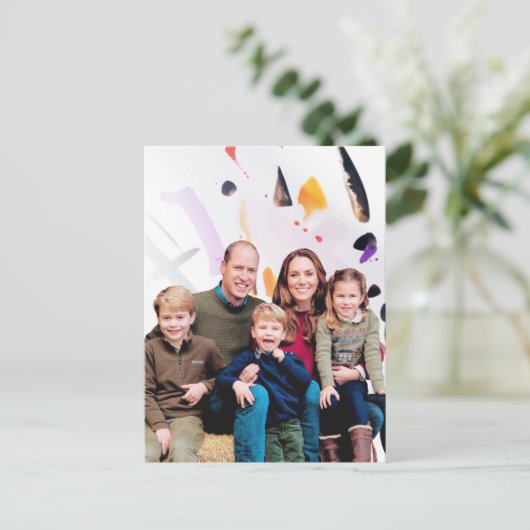 ウィリアム王室のケイト家族はがき ポストカード (スタンド正面)