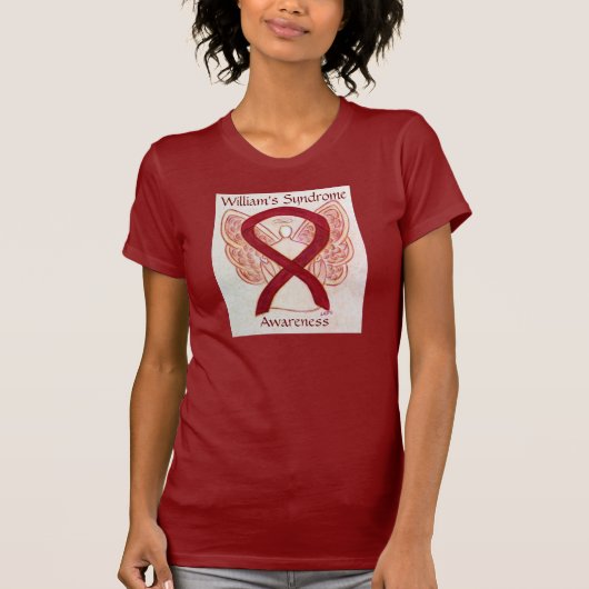 ウィリアム症候群認識度リボンエンジェルシャツ Tシャツ (正面)