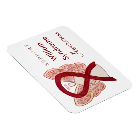 ウィリアム症候群認識度リボン冷蔵庫用マグネット マグネット (右側)