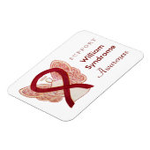 ウィリアム症候群認識度リボン冷蔵庫用マグネット マグネット (左側)