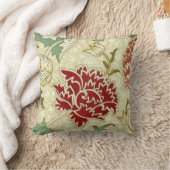 ウィリアム素晴らしモリス赤フローラ壁紙 クッション (ブランケット)