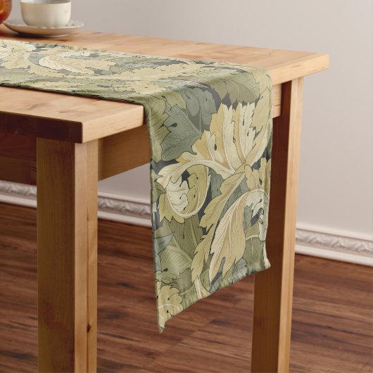 ウィリアム離れモリスズとテンドリル金ゴールド&グリーン ショートテーブルランナー (インサイチュ)