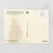 ウィリアム1世の女性の衣装 ポストカード (裏面)