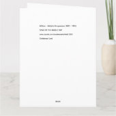 ウィリアム – アドルフブーゲローSONG OF ANGELS 1881 カード (裏面)