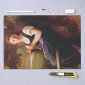 ウィリアム・アドルフ・ブグロー著編み物の女性 薄葉紙 (クラフト)