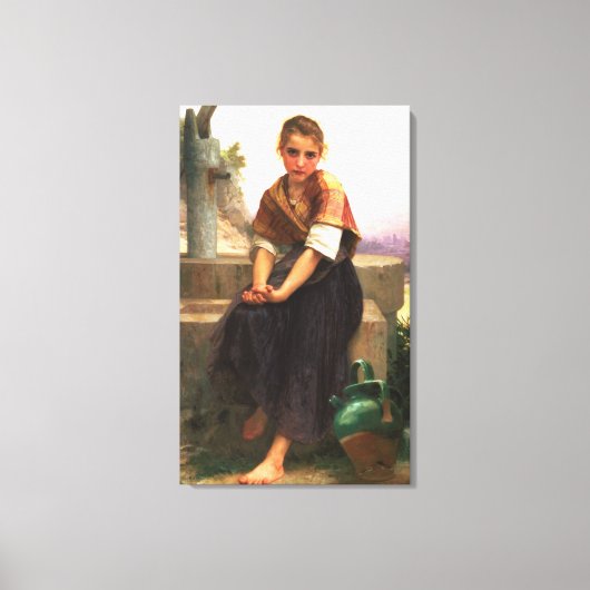 ウィリアム・アドルフ・ブゲローの壊れた投手 キャンバスプリント (正面)