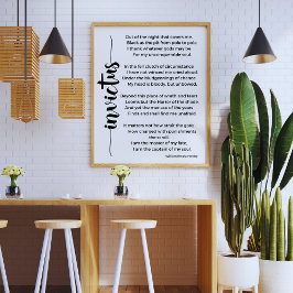 ウィリアム・アーネスト・ヘンリーポスターによるインビクタス詩 ポスター