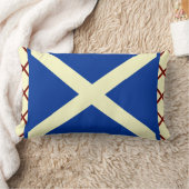 ウィリアム・ウォレスのタータンチェックのスコットランド人のSaltireの旗 ランバークッション (ブランケット)
