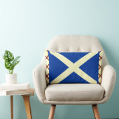 ウィリアム・ウォレスのタータンチェックのスコットランド人のSaltireの旗 ランバークッション (椅子)
