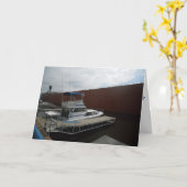 「ウィリアム・エー・アーヴィン＆釣り船」回復祈念カード カード (黄色い花)