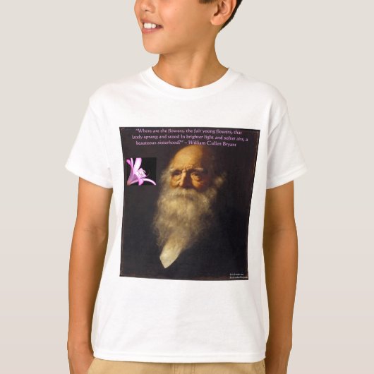 ウィリアム・カレン・ブライアント 花の詩 Tシャツ (正面)