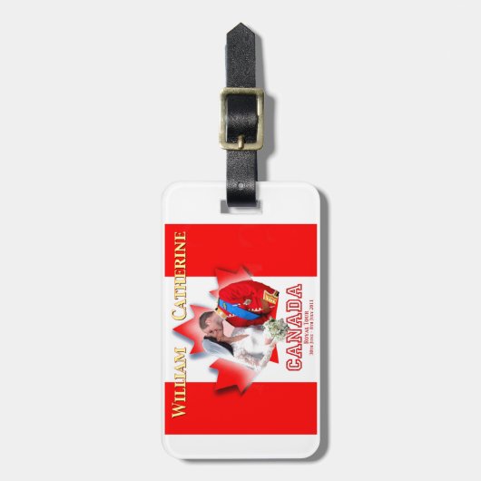 ウィリアム&キャサリン王室のカダツアー記念 ラゲッジタグ (正面縦)