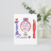 ウィリアム&ケイト王室のの結婚収集品 ポストカード (スタンド正面)