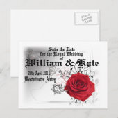 ウィリアム&ケイト王室のの結婚収集品 ポストカード (正面/裏面)