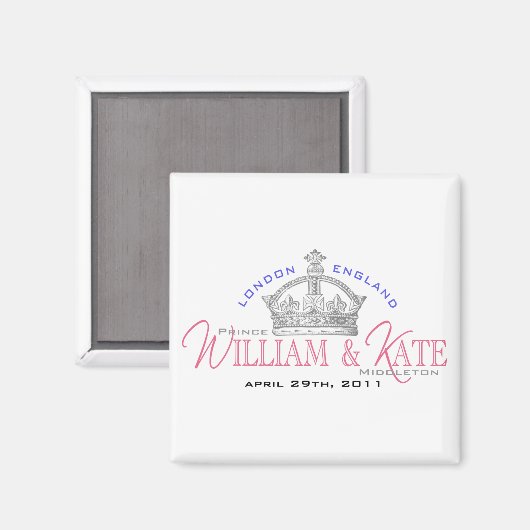 ウィリアム&ケイト王室の結婚ズ マグネット (正面/裏面)
