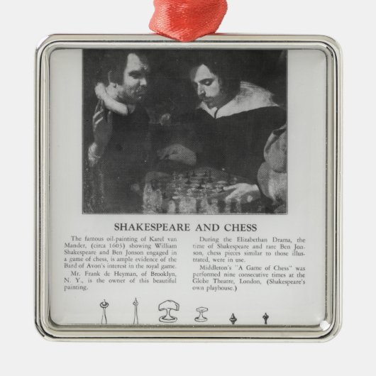 ウィリアム・シェイクスピアおよびベンJonson メタルオーナメント (正面)