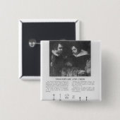 ウィリアム・シェイクスピアおよびベンJonson 缶バッジ (正面&裏面)