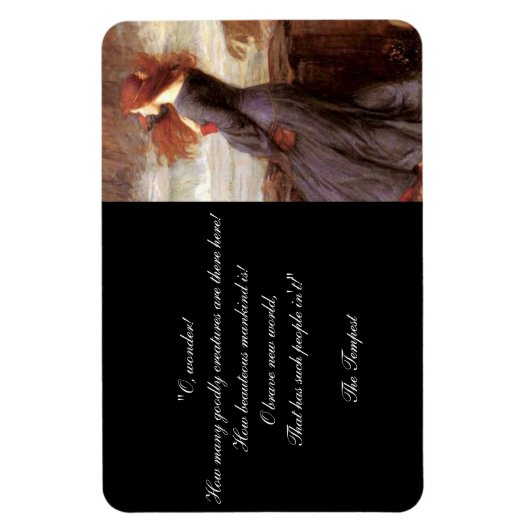 ウィリアム・シェイクスピアのザ・テンペスト引用文 マグネット (縦)