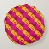 ウィリアム・シェイクスピアのポップアートの枕 ラウンドクッション (裏面)