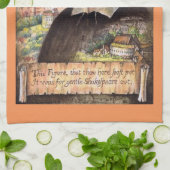 ウィリアム・シェイクスピアのポートレートの台所タオル キッチンタオル (折り畳み)