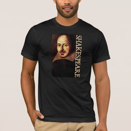 ウィリアム・シェイクスピアのポートレート Tシャツ (正面)