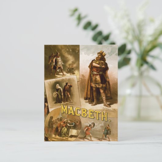 ウィリアム・シェイクスピアのマクベスのトーマス・W・キーン ポストカード (スタンド正面)