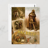 ウィリアム・シェイクスピアのマクベスのトーマス・W・キーン ポストカード (正面/裏面)