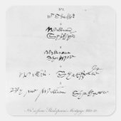 ウィリアム・シェイクスピアの本物の5つのサイン スクエアシール (正面)