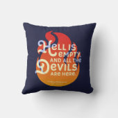 ウィリアム・シェイクスピアの激しい地獄は空です クッション (裏面)