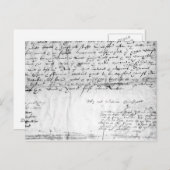 ウィリアム・シェイクスピアの署名, 1616 ポストカード (正面/裏面)