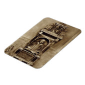 ウィリアム・シェイクスピアの胸像(1564年~1616年)とインド マグネット (左側)