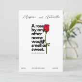 ウィリアム・シェイクスピアの詩を添えた招待状 招待状 (スタンド正面)