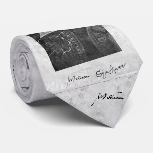 ウィリアム・シェイクスピアポートレートとシグネチャータイ ネクタイ (ロール)