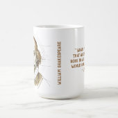 ウィリアム・シェイクスピアポートレートイラストレーション金ゴールド コーヒーマグカップ (中央)