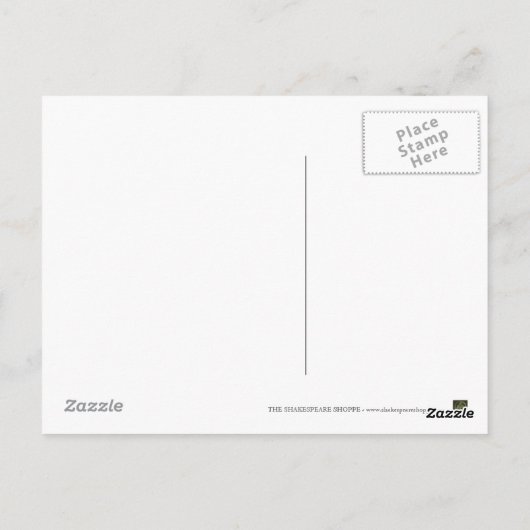 ウィリアム・シェイクスピアポートレート ポストカード (裏面)