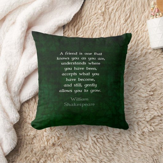 ウィリアム・シェイクスピア友好感動的引用文 クッション (ブランケット)