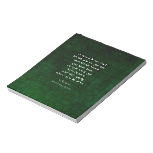 ウィリアム・シェイクスピア友好感動的引用文 ノートパッド (回転)