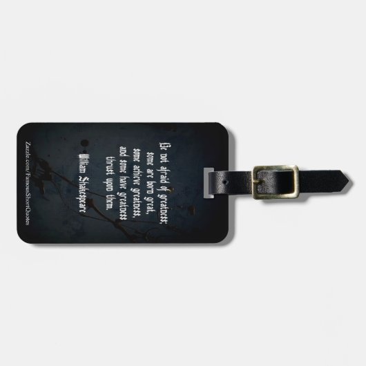 ウィリアム・シェイクスピア引用文 – グレアネス ラゲッジタグ (正面横)