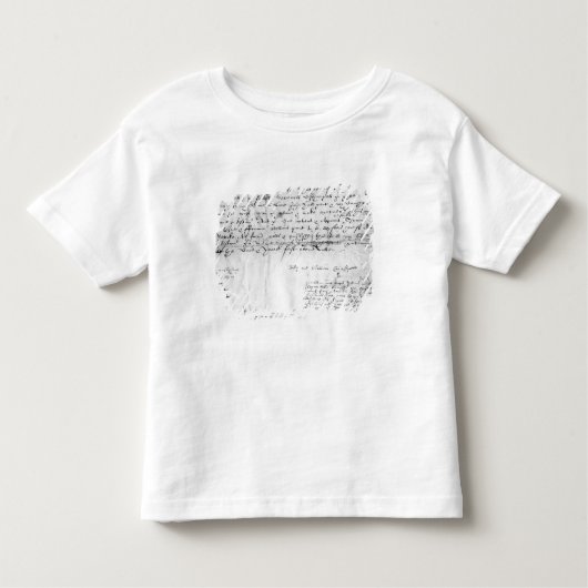ウィリアム・シェイクスピア1616年の署名 トドラーTシャツ (正面)