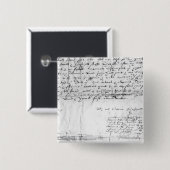 ウィリアム・シェイクスピア1616年の署名 缶バッジ (正面&裏面)