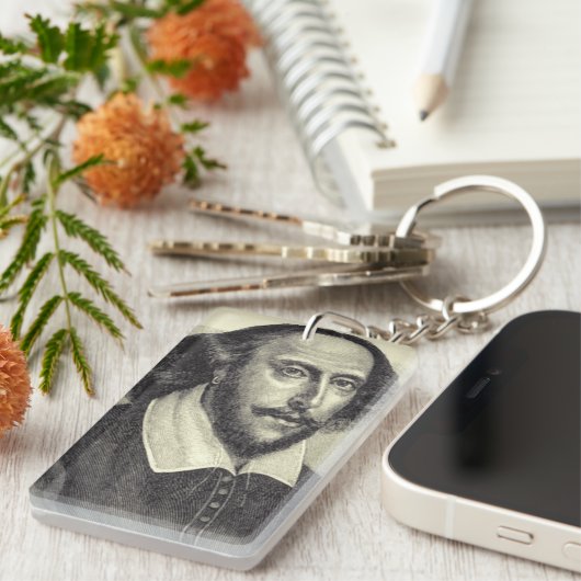 ウィリアム・シェイクスピア・アクリル・キーチェーン キーホルダー (正面右)