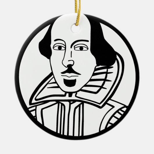 ウィリアム・シェイクスピア セラミックオーナメント (正面)