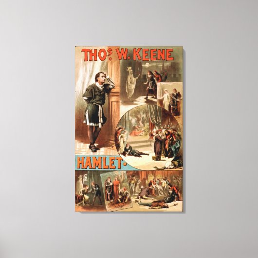 ウィリアム・シェイクスピア「ハムレット」劇場ポスター キャンバスプリント (正面)